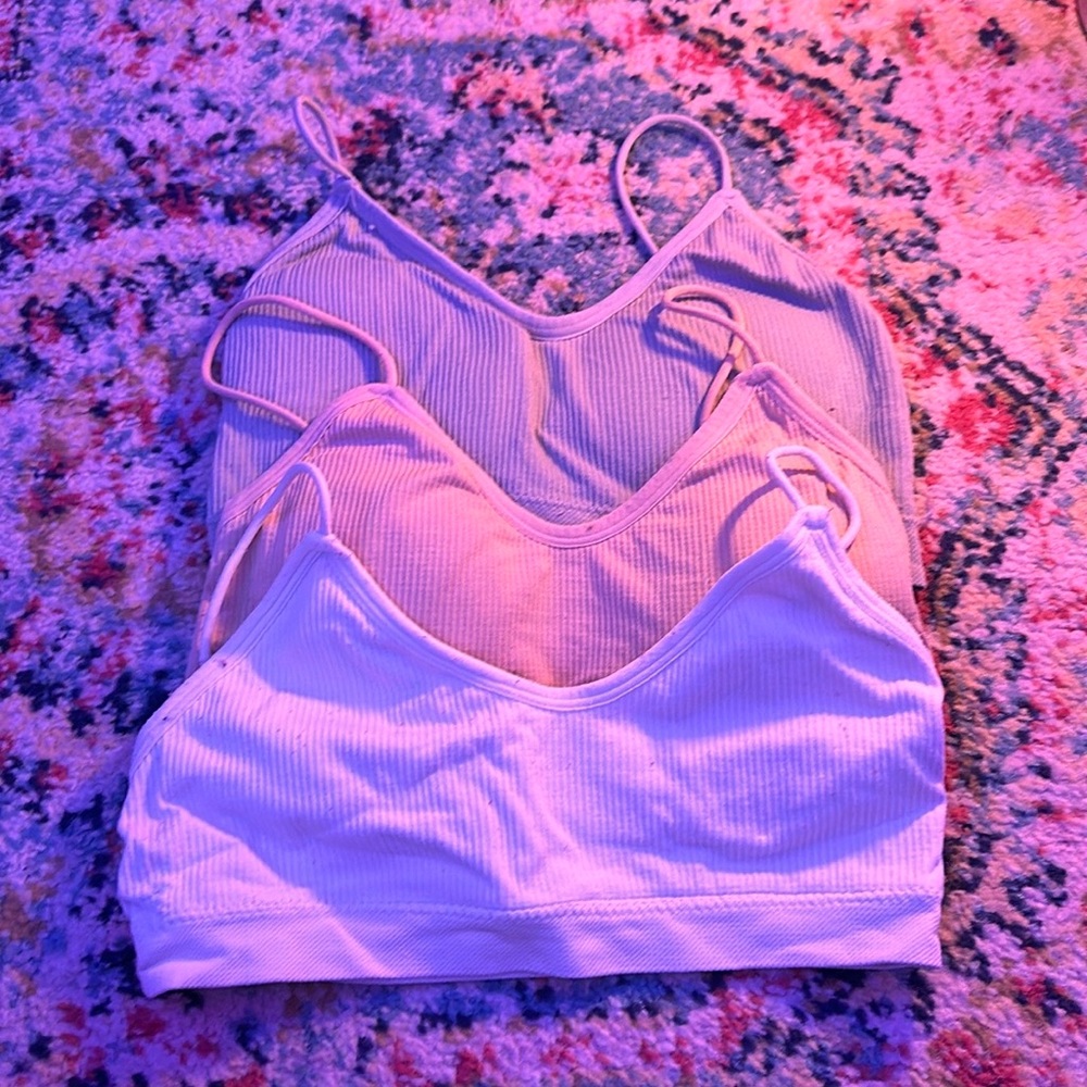 set of three women bras